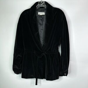 Vintage Glen Of Michigan Black Velvet Blazer Jacket 70s Large